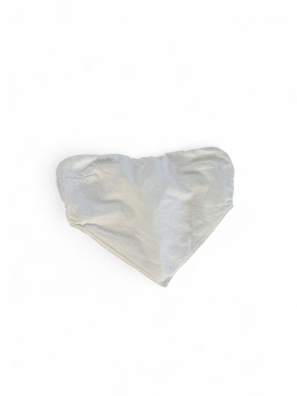 Zara White Strapless Tie Back Top